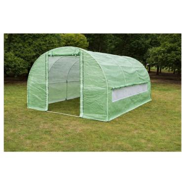 Imagem de Estufa Cultivo Grande 3M com Porta e Janelas Estrutura Galvanizada Proteção UV