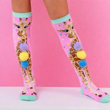 Imagem de Meias 3D Infantil Maluca Divertida Personagens oi - NoBrand, Girafa