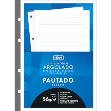 Imagem de Tilibra - Refil Branco Tiliflex para Caderno Argolado Colegial Académie 80 Folhas