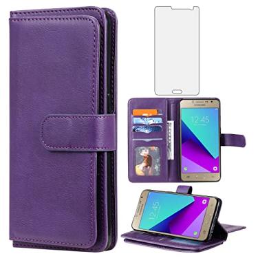 Imagem de Capa tipo carteira compatível com Samsung Galaxy Grand Prime J2 Prime e protetor de tela de vidro temperado, capa flip, suporte para cartão, acessórios para celular, capa fólio para Glaxay 2 2J Plus