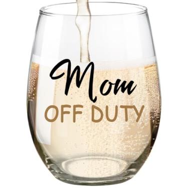 Imagem de Fatbaby Presentes para mãe, taça de vinho, presentes engraçados para novas mães, presentes de aniversário de Natal para mãe pela primeira vez, taça de vinho sem haste para mãe de primeira viagem, 425