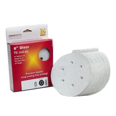 Imagem de Sungold Abrasives 29-06180 15,24 cm por 6 furos, gramatura 180, papel de carbeto de silício sem carga, discos de lixar adesivos, pacote com 50