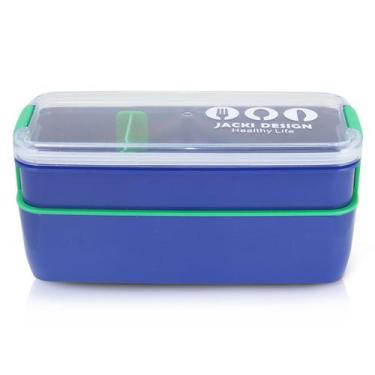 Imagem de Pote Marmita Divisória Interna 2 Andares Compartimentos Hermética BPA 