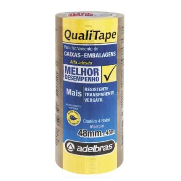 Imagem de Fita para Empacotamento Qualitape 48MM X 45M Marrom - Pacote com 4 Uni