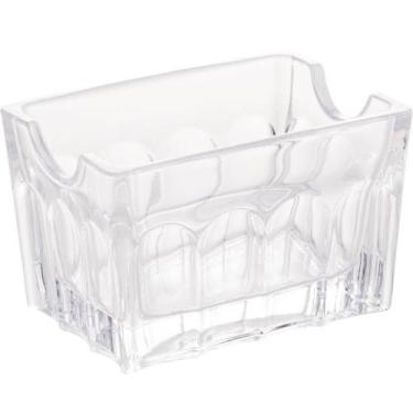 Imagem de Porta Sachê de Vidro Faces Lyor 8x5,5cm Suporte de Mesa para Chá Açúca