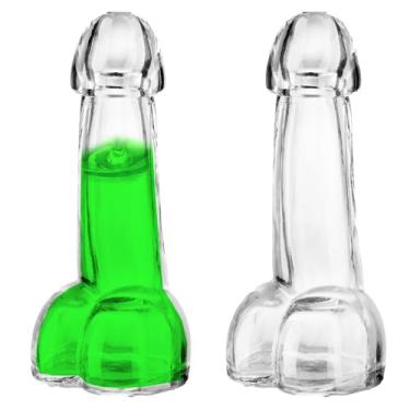 Imagem de WGXX Conjunto de 2 copos de dose engraçados de despedida de solteira, copos de vidro de cristal, copos de tequila para despedida de solteira/lembrancinhas de festa de casamento (transparente)