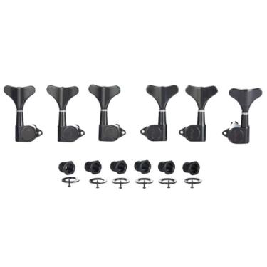 Imagem de KAISH 6 cordas 3R3L 18:1 afinadores de baixo selados para baixo afinador de guitarra para baixo Ibanez/Yamaha estilo acústico/baixo elétrico preto