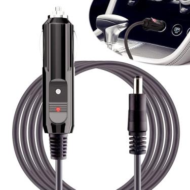 Imagem de ecocstm Adaptador de carregador de carro de 12 V, cabo de alimentação para acendedor de cigarro, cabo de alimentação para Snailax Gideon Relaxzen Belmint almofada de assento massagem nas costas