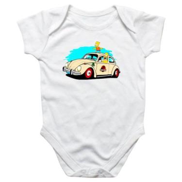 Imagem de Body intantil Bart e Hommer no fusca do Jurassic Park - Alearts, P