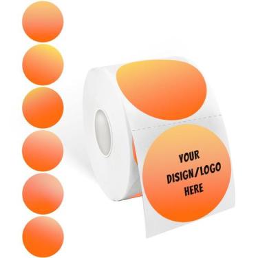 Imagem de Etiquetas Adesivas Térmicas Yeachlaing - 600 Etiquetas Redondas (5cm) 
