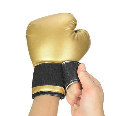 Imagem de Luvas de Boxe de Couro PU para Crianças Luvas de Perfuração Kickboxing Artes Marciais Luvas de karatê (Ouro)