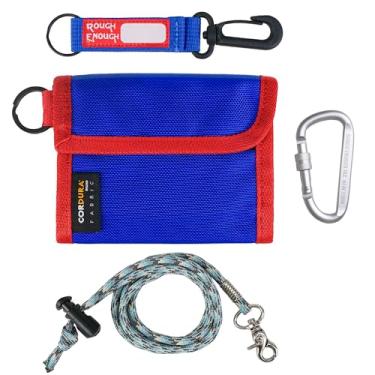 Imagem de Rough Enough Carteira para crianças meninos com cordão de pescoço chaveiro chaveiro, Azul, 4.5 x 3.5 inch