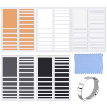 Imagem de Anel invisível de 8 folhas ajustador de tamanho solto para fixação de anéis largos, 152 peças no total, 2 tipos de espessura, EVA (material de espuma de plástico), Sem pedras preciosas