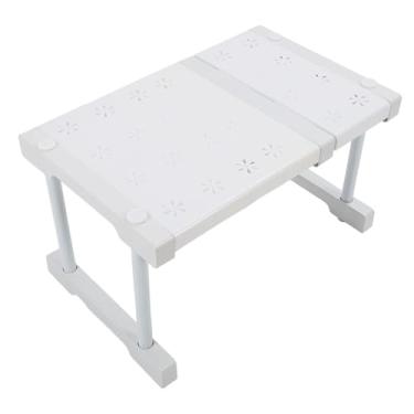 Imagem de Haofy 24cm X 32cm Organizador de Armário Expansível Ajustável Sem Divisor de Prateleira de Ferramentas para Armários de Guarda (Comprimento 27-38cm / 10.6-15in)
