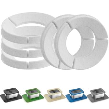 Imagem de Twinsing Filtro de tigela de água para cães, 5 peças de filtros de substituição para 10L/2,6Gal, 6,5L/1,6 Gal, 4,5L/1,2Gal, 3,5L/3,345.2 g e 2,5L/2,381.4 g aço inoxidável sem derramamento tigela de