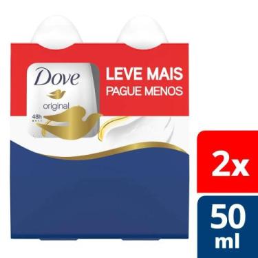 Imagem de Kit Desodorante roll-on Dove Original 72h 2 unidades