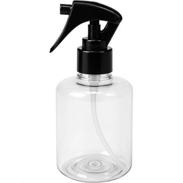 Imagem de Kit 1 Frasco Cilindrico Borrifador Preto Mini Trigger Pulverizador com Válvula Multiuso 250ml