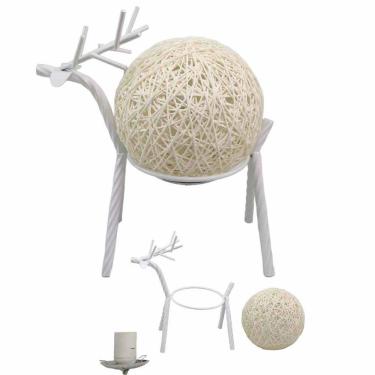 Imagem de Luminaria Abajur Mesa Veado Cervo Natal Rena Enfeite Decoraçao Casa Quarto Sala Recepçao
