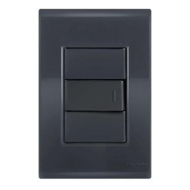 Imagem de Conjunto 1 Interruptor Simples - Tramontina Liz Grafite