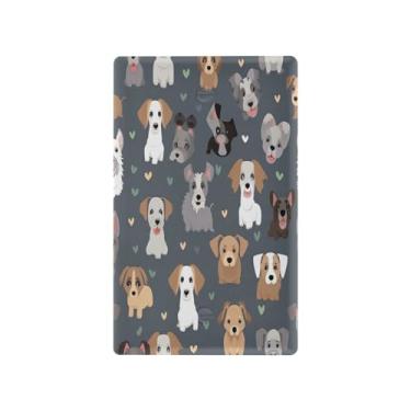 Imagem de Blueangle Placa de parede decoradora de capa em branco, tamanho padrão, capa de interruptor de cachorro de desenho animado de 1 gangue para quarto de escritório em casa, 4,53 x 2,76 polegadas (788)