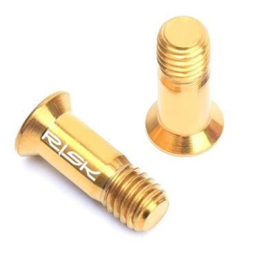 Imagem de aqxreight 2 PCS Parafusos de Roda de Desviador Traseiro de Liga de Ti M5x14,2mm Parafusos de Rolo Guia Traseiro de Ciclismo Roda de Traseira Alta Liga TC4 Clima para Corte Adequado Adequado de ânodo