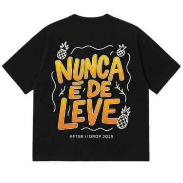 Imagem de Camiseta Oversized Premium 100% Algodão com Estampa DTF - Modelo Nunca
