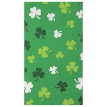 Imagem de Guardanapos de convidados do dia de São Patrício com 100 guardanapos descartáveis de papel trevo verde toalhas de mão de banheiro para celebração irlandesa eventos suprimentos de festa (trevos)