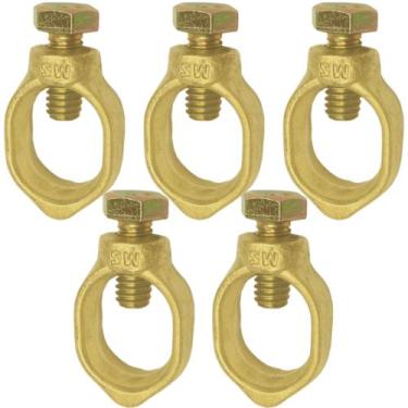 Imagem de 5 Conector Grampo 5/8 Aterramento Haste Terra 5/8 E 3/4 - OLIVO