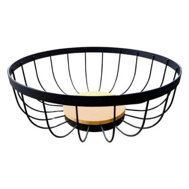 Imagem de Fruteira De Mesa Decorativa Redonda Minimalista Aramado - Casa Hera Ma
