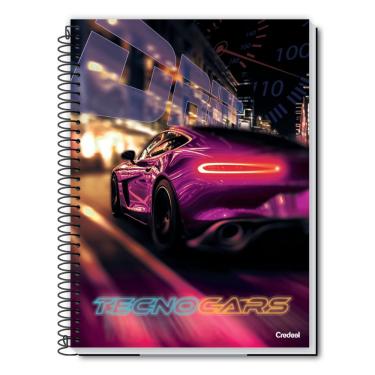 Imagem de Caderno Espiral Universitário Capa Dura 10 Matérias 200 Folhas Tecnocars Credeal Estampa 2