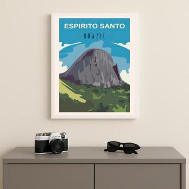 Imagem de Quadro Espírito Santo - Brasil 24x18cm Mold Branca Vidro - Quadros On-