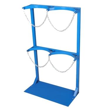 Imagem de Suporte de tanque de oxigênio de aço portátil para laboratórios e clínicas, organizador de suporte de cilindro de 40L, suporte de recipiente de oxigênio durável (60 cm/23,5")