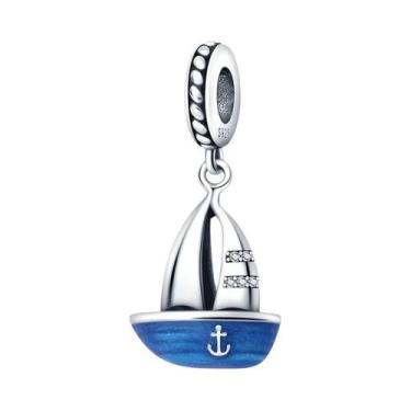 Imagem de Berloques De Prata 925 Com Formato De Golfinho, Caranguejo, Barco E Pr