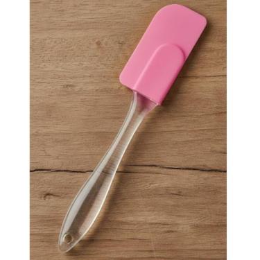 Imagem de Espátula de Silicone para Cozinha Cabo Acrílico Flexível C82 - JW SHOP