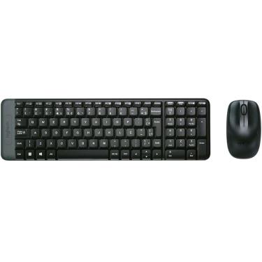 Imagem de Kit Teclado E Mouse Logitech Mk220, Wireless, Abnt2, Preto