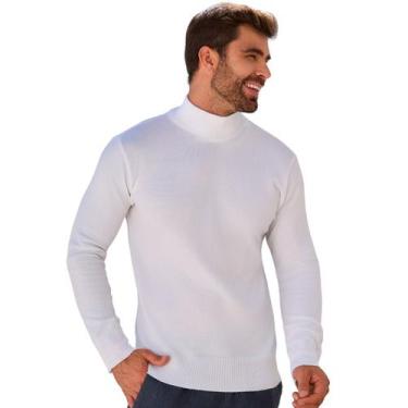 Imagem de Blusa de Frio Masculino Sueter de Tricô Gola Alta Estilosa - Baronesa 