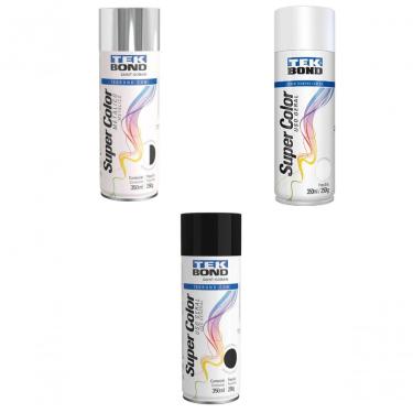 Imagem de Tinta Spray Uso Geral Secagem Rapida Resinas Acrilicas Branco Fosco Tekbond 350ML