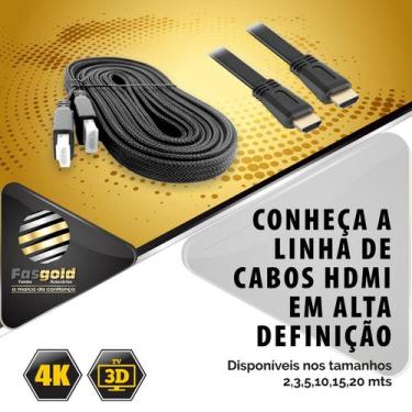 Cabo HDMI 2.1v 8K UltraHD Dinâmico Brasforma 1.5m Ponta Gold