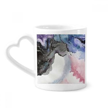 Imagem de Caneca de sombreamento abstrato em aquarela de tinta café cerâmica copo de coração de vidro