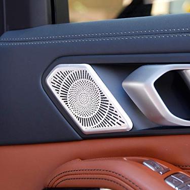 Imagem de JIERS Para BMW X5 G05 X6 G06 X7 G07 2019 2020, tampa do alto-falante da porta traseira do carro acessórios de acabamento da buzina
