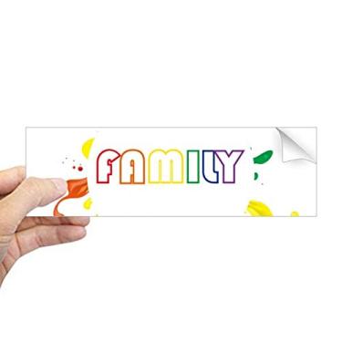 Imagem de DIYthinker LGBT Adesivo retangular de para-choque com bandeira de arco-íris para janela