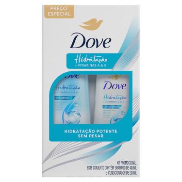 Imagem de Kit Dove Hidratação Vitaminas A e E Shampoo 400ml e Condicionador 200ml