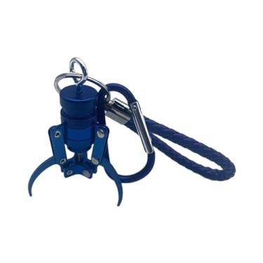 Imagem de Fancyes Jogo de chaveiro de máquina de garra, máquina de garra de fliperama, pingente de chaveiro para homens, adultos, crianças, presentes de ação de graças, Azul