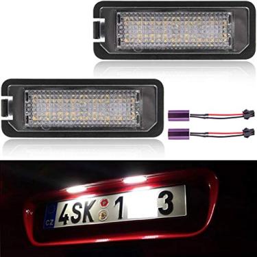 Imagem de Luzes para placa de carro LED Xenon branco para MK5 GTI MK6 MK7 Golf 5 Glof 6 Golf 7 New Beetle Passat CC Rabbit Eos Phaeton Polo Lupo placa traseira com can-bus livre de erros