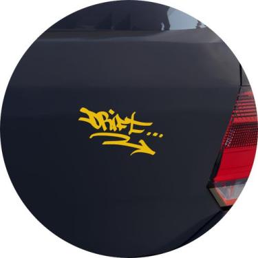 Imagem de Adesivo de Carro Drifit Graffiti Pichador - Melhor Adesivo, Amarelo