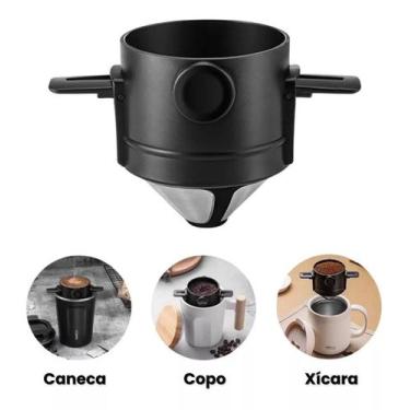 Imagem de Mini Coador Portátil De Café Monodose Reutilizável Com Alça - UNIHOME