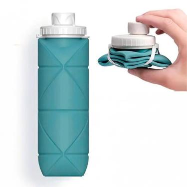 Imagem de Garrafa Dobrável 600ml Leve Ideal Para Academia E Bolsa - BIVENA