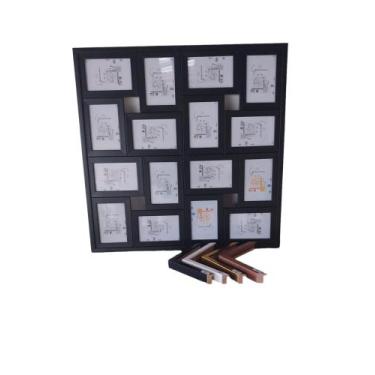 Imagem de moldura caixa com 16 fotos 10x15 com acetato - arte giovanna, 250g, 45