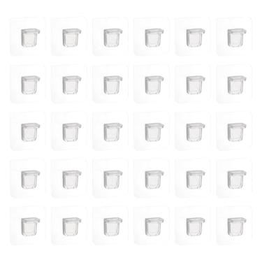 Imagem de HARFINGTON 30 peças de suporte de prateleira 20 mm/0,79" pinos de plástico adesivo com pino de prateleira clipes de prateleira para móveis estante de livros guarda-roupa armário de cozinha,