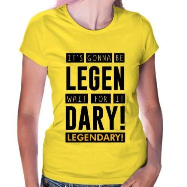 Imagem de Baby Look It's gonna be Legendary - Foca na Moda, Amarelo, GG